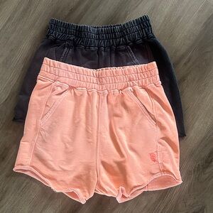 FP Movement Peach and Black Casual Shorts